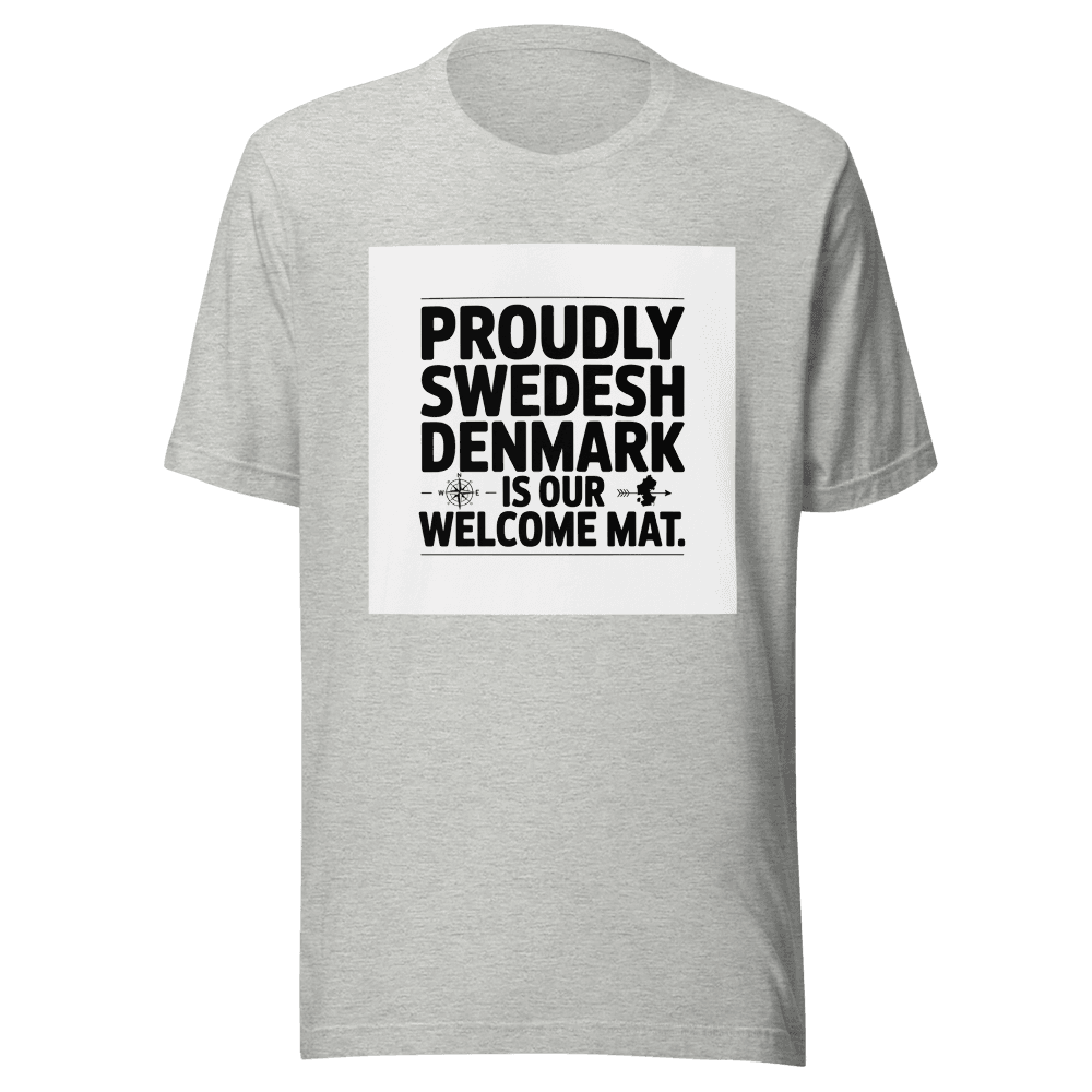 Proudly Swedish: Denmark Is Our Welcome Mat. in Athletic Heather