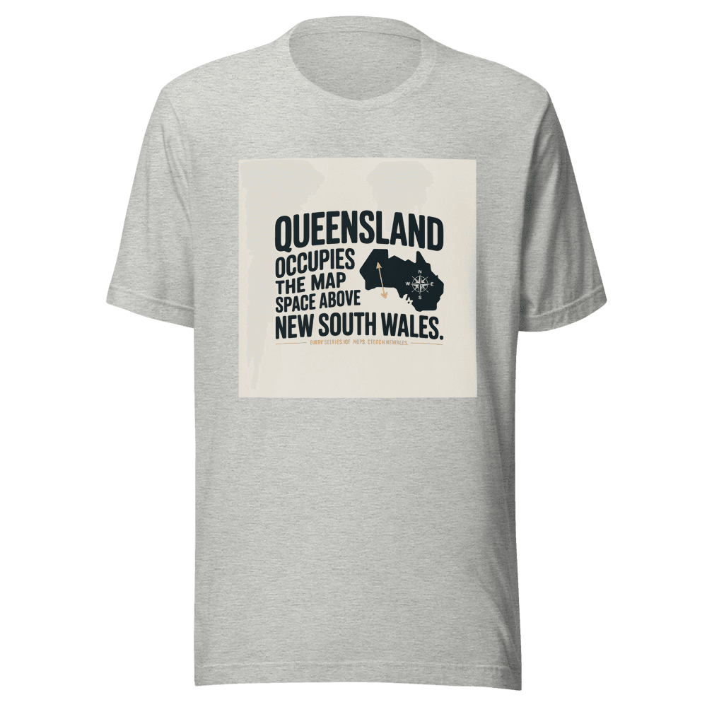Queensland Occupies The Map Space Above New South Wales. in Athletic Heather