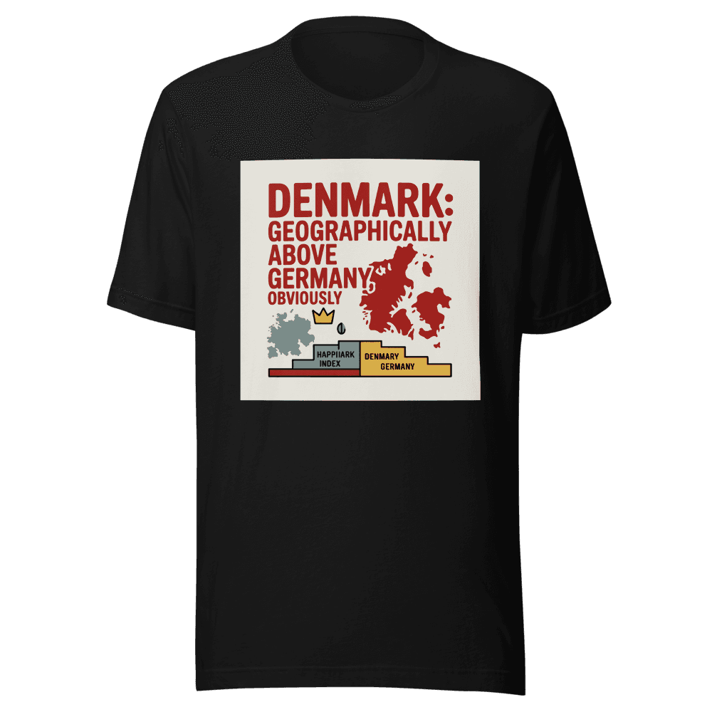 Denmark: Geographically Above Germany, Obviously in Black