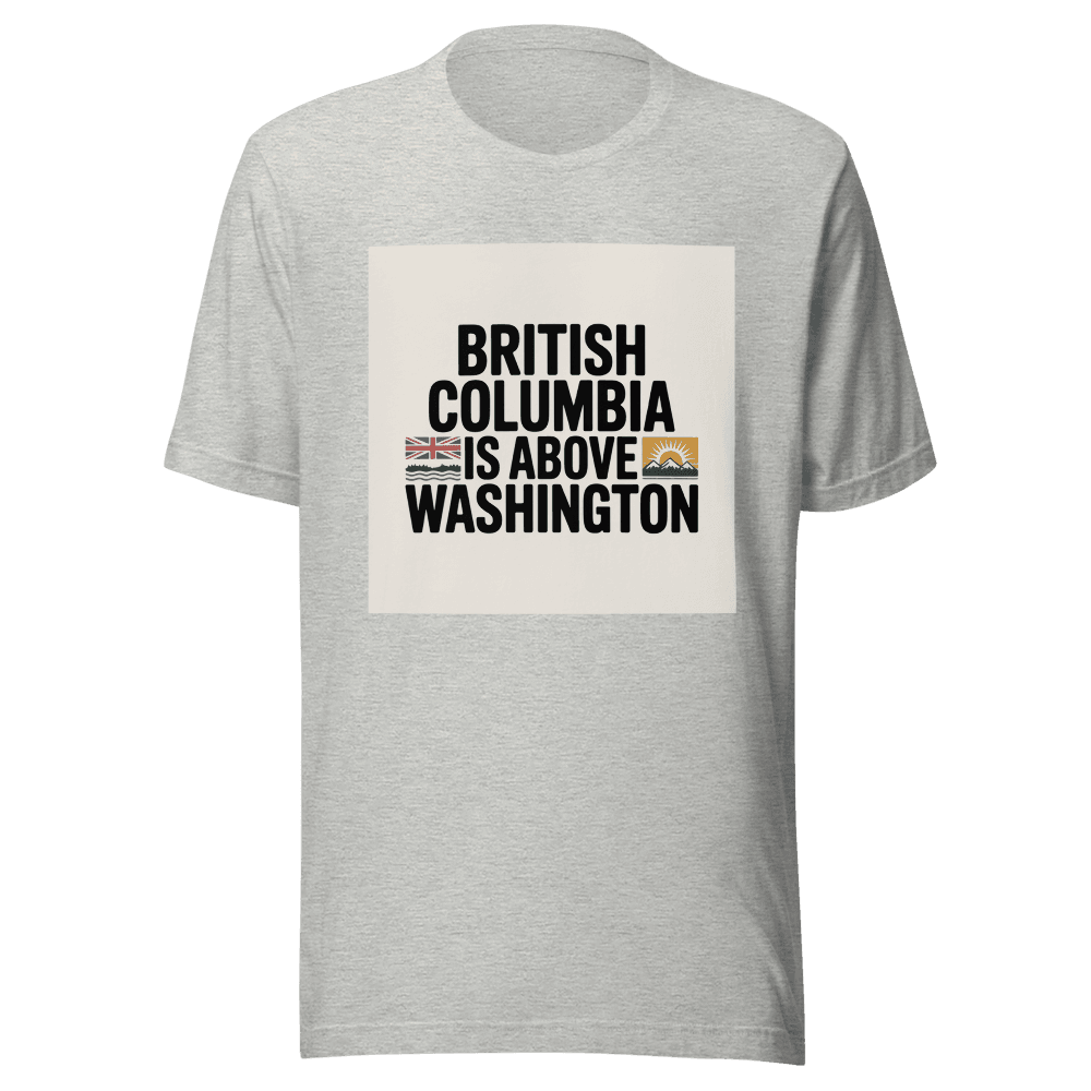 British Columbia is above Washington in Athletic Heather