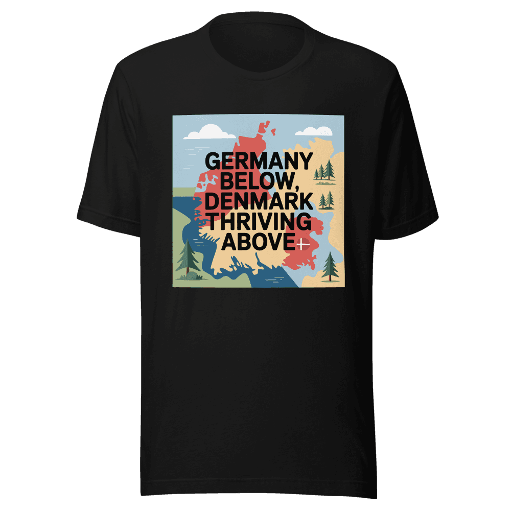 Germany Below, Denmark Thriving Above in Black