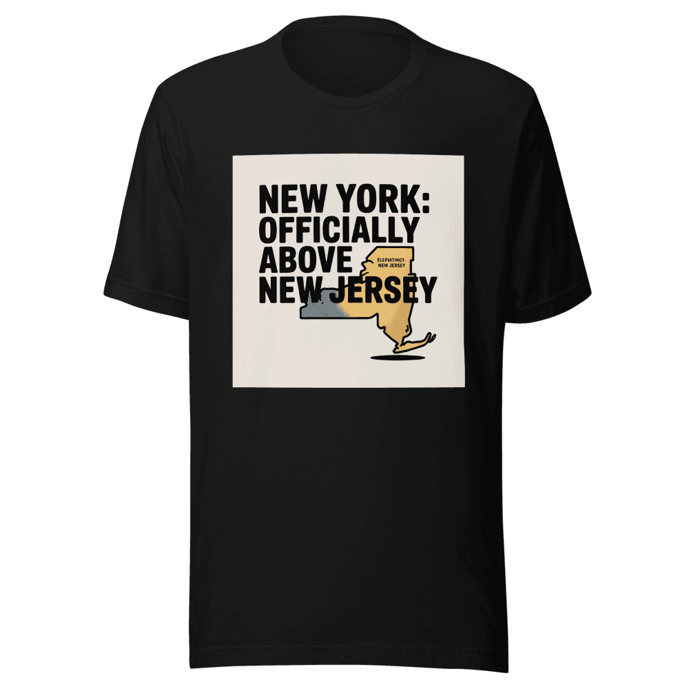 New York: Officially Above New Jersey in Black